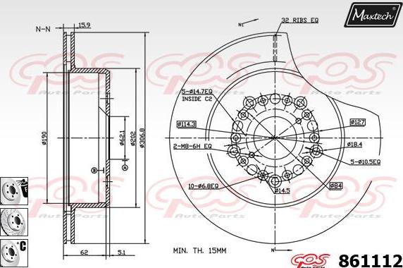 Maxtech 70160085 - Jeu de douilles de guidage, étrier de frein cwaw.fr