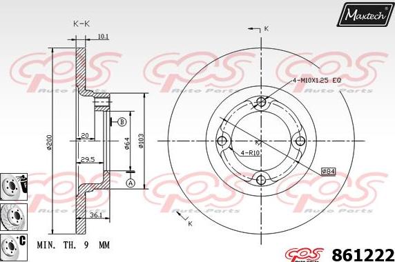 Maxtech 70200704 - Kit de réparation, étrier de frein cwaw.fr