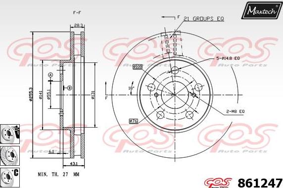 Maxtech 863519 - Disque de frein cwaw.fr