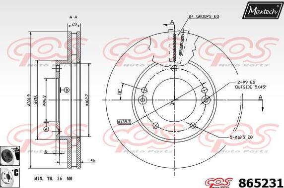 Maxtech 70160034 - Jeu de douilles de guidage, étrier de frein cwaw.fr