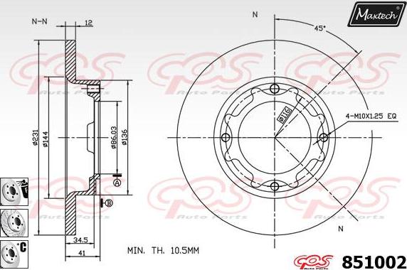 Maxtech 70160036 - Jeu de douilles de guidage, étrier de frein cwaw.fr