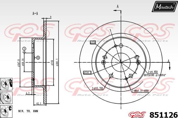 Maxtech 70160031 - Jeu de douilles de guidage, étrier de frein cwaw.fr