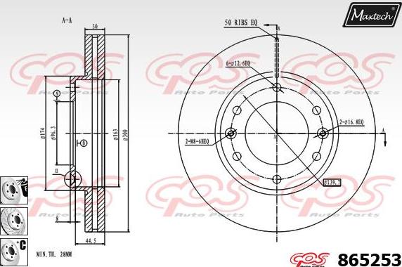 Maxtech 861101 - Disque de frein cwaw.fr