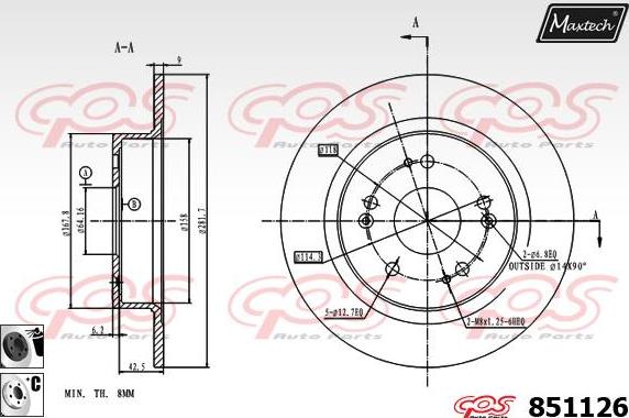 Maxtech 70160105 - Jeu de douilles de guidage, étrier de frein cwaw.fr