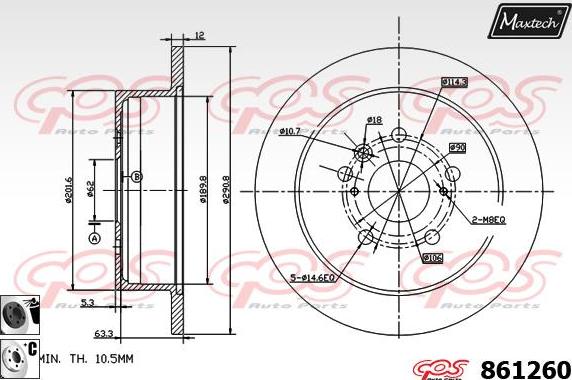 Maxtech 70160132 - Jeu de douilles de guidage, étrier de frein cwaw.fr