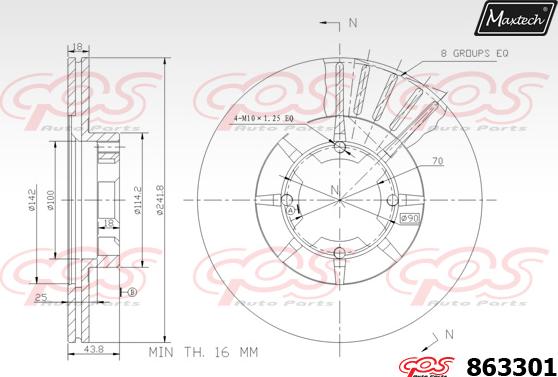 Maxtech 70180405 - Joint d'étanchéité, piston d'étrier de frein cwaw.fr