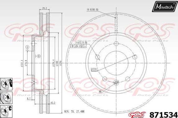 Maxtech 70180407 - Joint d'étanchéité, piston d'étrier de frein cwaw.fr