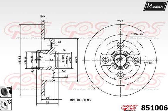 Maxtech 70180436 - Joint d'étanchéité, piston d'étrier de frein cwaw.fr