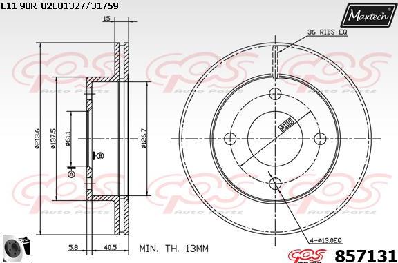 Maxtech 70180049 - Joint d'étanchéité, piston d'étrier de frein cwaw.fr