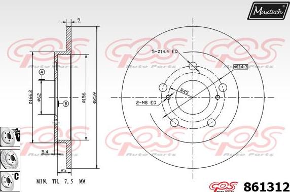 Maxtech 70180047 - Joint d'étanchéité, piston d'étrier de frein cwaw.fr