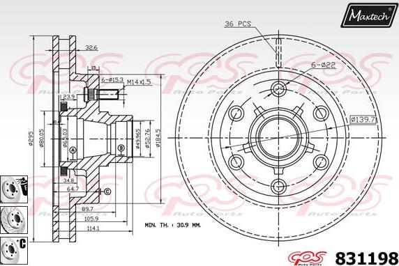 Maxtech 70180064 - Joint d'étanchéité, piston d'étrier de frein cwaw.fr