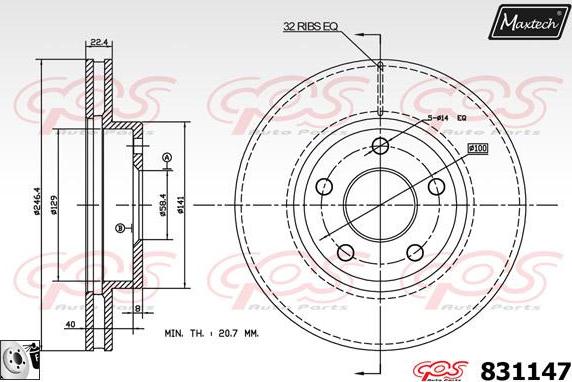 Maxtech 70180068 - Joint d'étanchéité, piston d'étrier de frein cwaw.fr