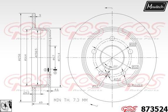 Maxtech 70180016 - Joint d'étanchéité, piston d'étrier de frein cwaw.fr