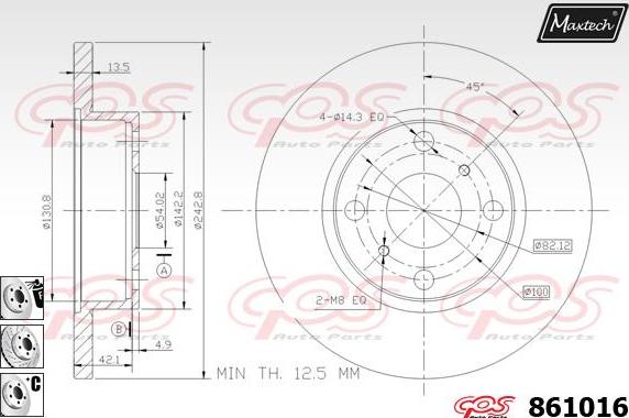 Maxtech 70180433 - Joint d'étanchéité, piston d'étrier de frein cwaw.fr