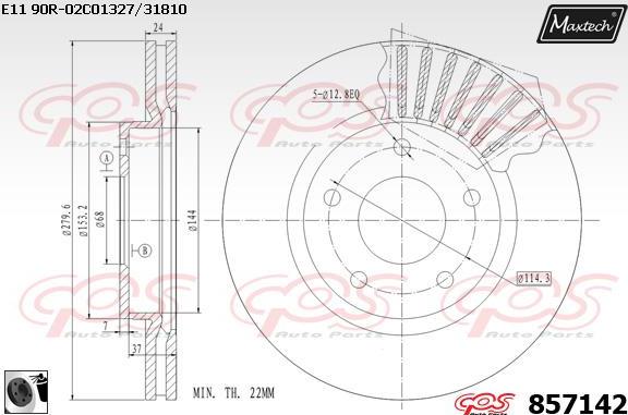 Maxtech 70180027 - Joint d'étanchéité, piston d'étrier de frein cwaw.fr