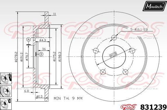 Maxtech 72960057 - Piston, étrier de frein cwaw.fr