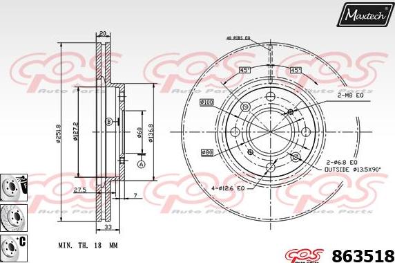 Maxtech 70180199 - Joint d'étanchéité, piston d'étrier de frein cwaw.fr