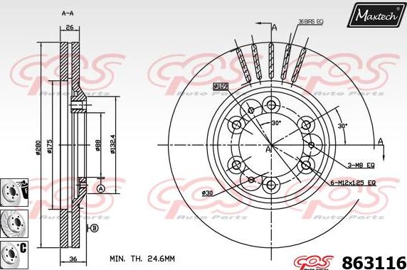 Maxtech 72963005 - Piston, étrier de frein cwaw.fr