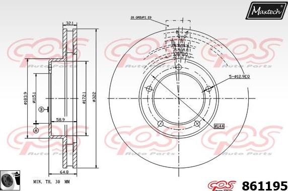 Maxtech 70180159 - Joint d'étanchéité, piston d'étrier de frein cwaw.fr