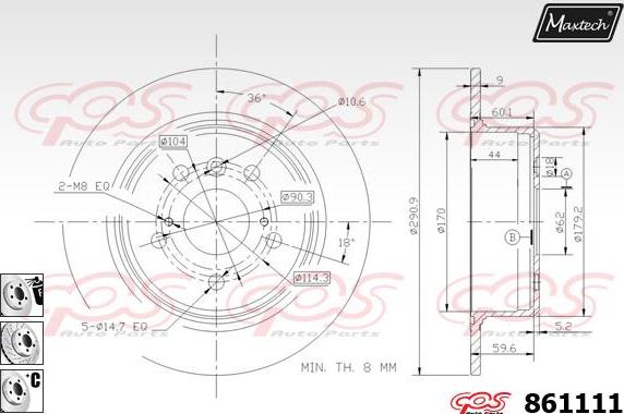 Maxtech 871501 - Disque de frein cwaw.fr