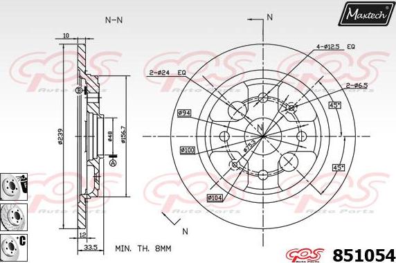 Maxtech 871163 - Disque de frein cwaw.fr