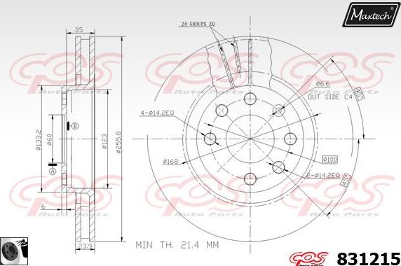 Maxtech 70180345 - Joint d'étanchéité, piston d'étrier de frein cwaw.fr