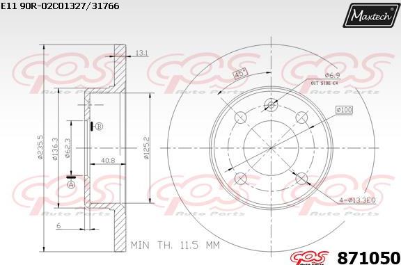 Maxtech 70180368 - Joint d'étanchéité, piston d'étrier de frein cwaw.fr