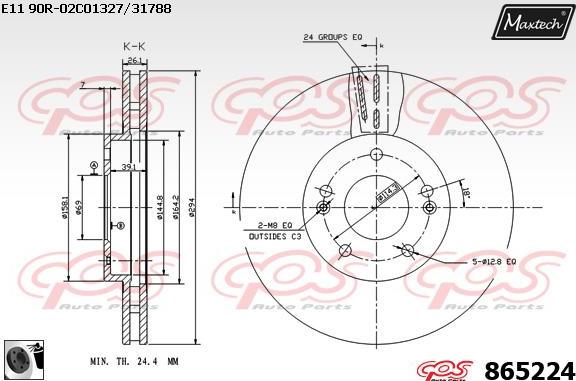 Maxtech 70180319 - Joint d'étanchéité, piston d'étrier de frein cwaw.fr