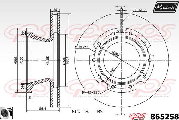 Maxtech 70180339 - Joint d'étanchéité, piston d'étrier de frein cwaw.fr