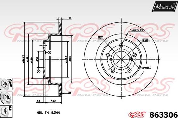 Maxtech 70180334 - Joint d'étanchéité, piston d'étrier de frein cwaw.fr