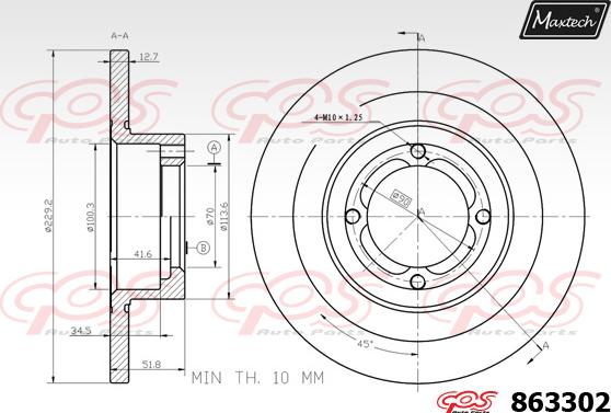 Maxtech 70180329 - Joint d'étanchéité, piston d'étrier de frein cwaw.fr