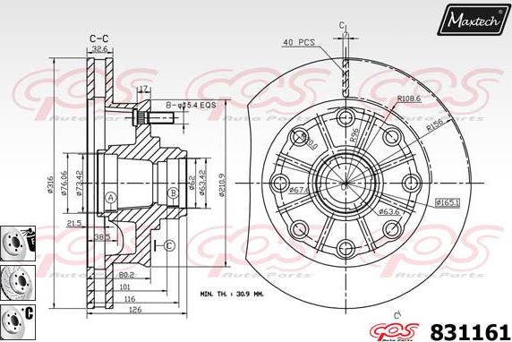 Maxtech 70180326 - Joint d'étanchéité, piston d'étrier de frein cwaw.fr