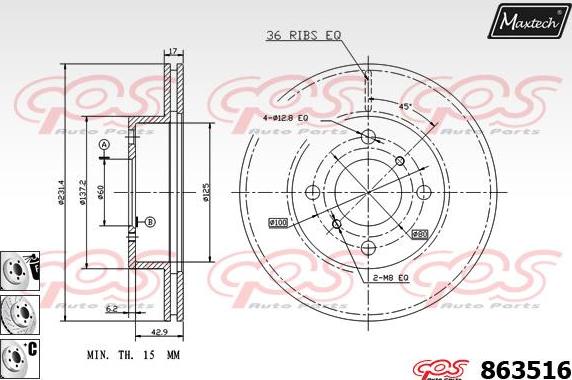 Maxtech 70180327 - Joint d'étanchéité, piston d'étrier de frein cwaw.fr