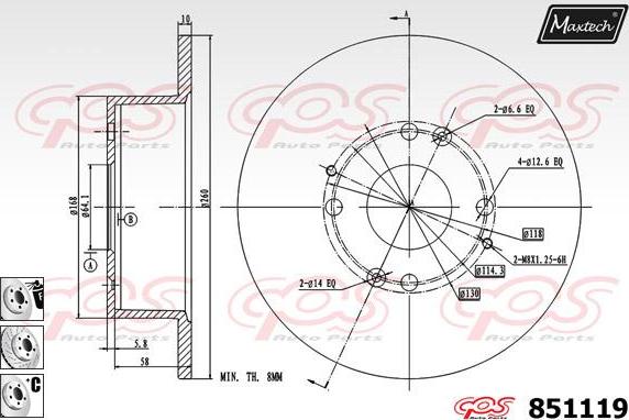 Maxtech 70180378 - Joint d'étanchéité, piston d'étrier de frein cwaw.fr