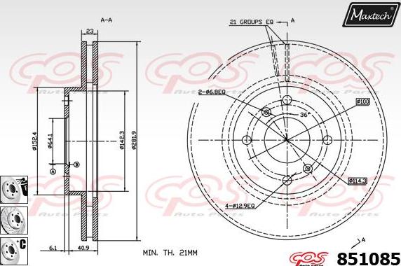 Maxtech 827006 - Disque de frein cwaw.fr