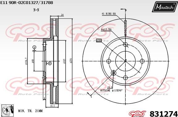 Maxtech 70180259 - Joint d'étanchéité, piston d'étrier de frein cwaw.fr