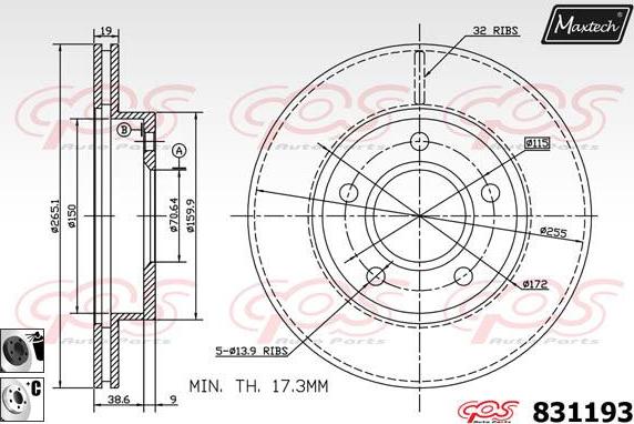 Maxtech 70180258 - Joint d'étanchéité, piston d'étrier de frein cwaw.fr