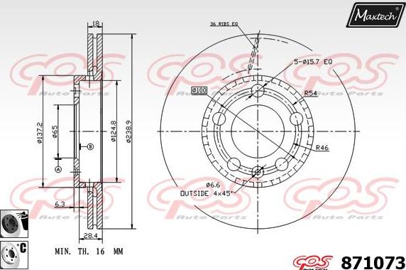 Maxtech 70180284 - Joint d'étanchéité, piston d'étrier de frein cwaw.fr