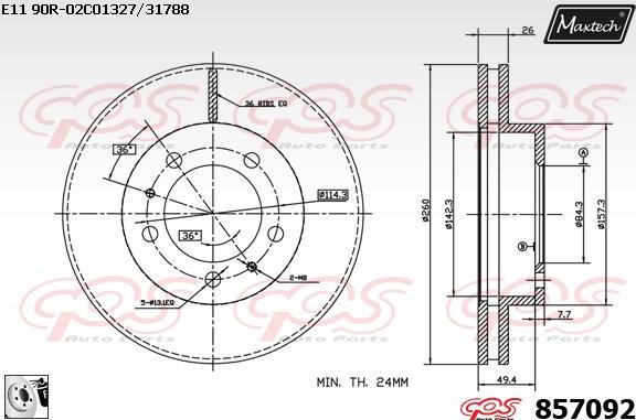 Maxtech 70180280 - Joint d'étanchéité, piston d'étrier de frein cwaw.fr