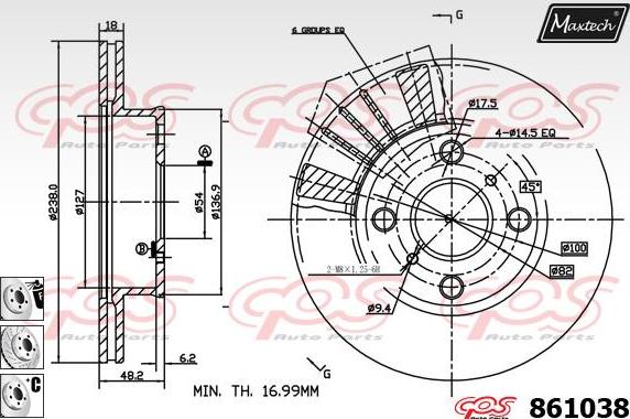 Maxtech 831273 - Disque de frein cwaw.fr