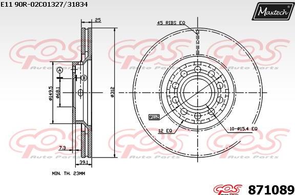 Maxtech 70180273 - Joint d'étanchéité, piston d'étrier de frein cwaw.fr