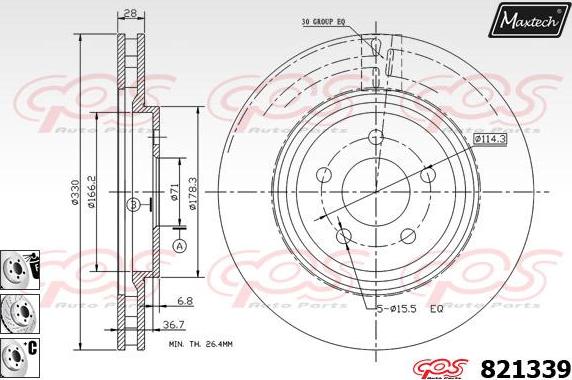 Maxtech 855049 - Disque de frein cwaw.fr