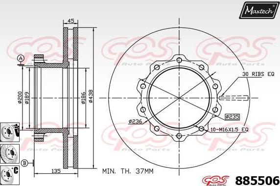 Maxtech 875611 - Disque de frein cwaw.fr