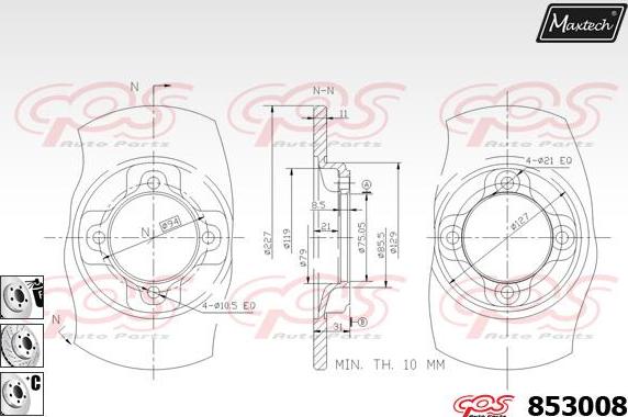 Maxtech 70200427 - Kit de réparation, étrier de frein cwaw.fr