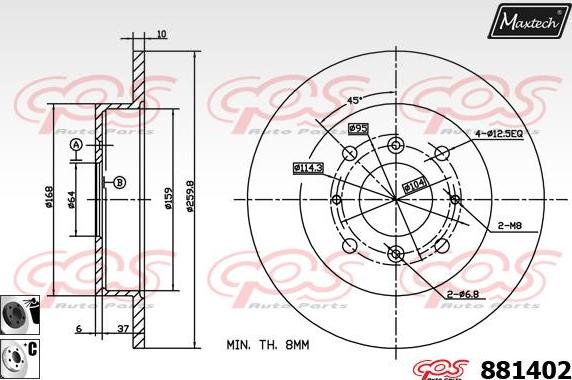 Maxtech 70200472 - Kit de réparation, étrier de frein cwaw.fr