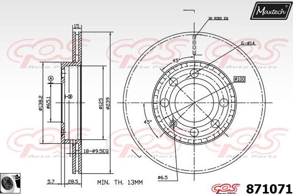 Maxtech 70200554 - Kit de réparation, étrier de frein cwaw.fr