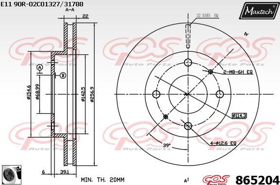 Maxtech 70200550 - Kit de réparation, étrier de frein cwaw.fr