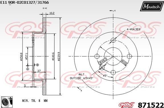 Maxtech 70200561 - Kit de réparation, étrier de frein cwaw.fr