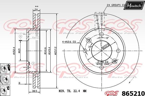 Maxtech 861034 - Disque de frein cwaw.fr