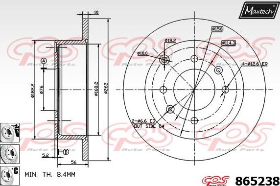 Maxtech 70200509 - Kit de réparation, étrier de frein cwaw.fr